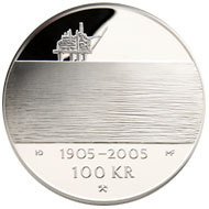 () Монета Норвегия 2004 год 100  ""   Биметалл (Серебро - Ниобиум)  UNC