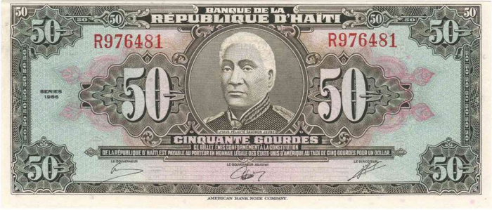 () Банкнота Гаити 1986 год   &quot;&quot;   UNC