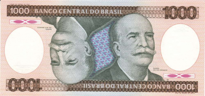(1981) Банкнота Бразилия 1981 год 1 000 крузейро &quot;Барайо до Рио Бранко&quot;   UNC