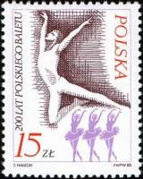(1985-047) Марка Польша "Танцор"    200 лет Польскому государственному балету III Θ