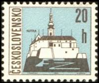 (1965-075) Марка Чехословакия "Нитра" Бумага простая    Чехословацкие города (Стандартный выпуск) II