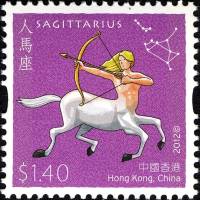 (№2012-1749) Марка Гонконг 2012 год "12 Западных Знаков Зодиака", Гашеная
