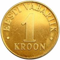 (2003) Монета Эстония 2003 год 1 крона   Латунь  XF