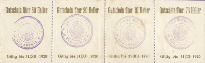 (№1920) Банкнота Австрия 1920 год &quot;155 Heller&quot;