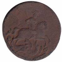 (1759) Монета Россия 1759 год 1 копейка   Медь  VF
