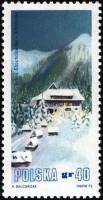 (1972-063) Марка Польша "Хохловская долина"    Горные домики в Национальном парке Татры III O