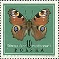 (1967-057) Марка Польша "Павлиний глаз"   Бабочки III Θ