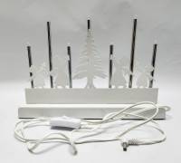 Рождественский светильник на 7 лампочек Ангелы с сердечками Рождественская ель (сост. на фото)