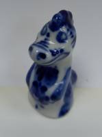 Статуэтка сувенир "Дракон",гжель,кобальт ( Сост.на фото ) 