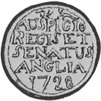 (№1728km166) Монета Индия 1728 год 2 Pice (GR (Georgius Rex - for King George I))