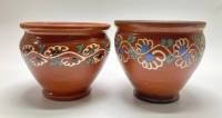 Горшки глиняные с узором