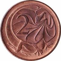 () Монета Австралия 1966 год 2  ""   Алюминиево-Никелево-Бронзовый сплав (Al-Ni-Br)  UNC