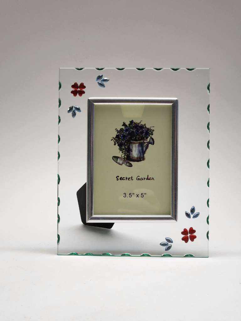 Фоторамка настольная стекло стразы 20.5 х16.5 см для фото 9 х 13 см новая