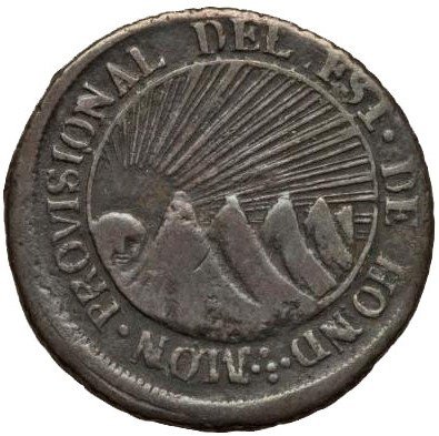 (№1853km19e) Монета Гондурас 1853 год 2 Reales