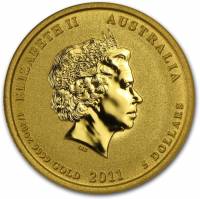 (,) Монета Австралия 2011 год 5 долларов   Биметалл (Платина - Золото)  UNC