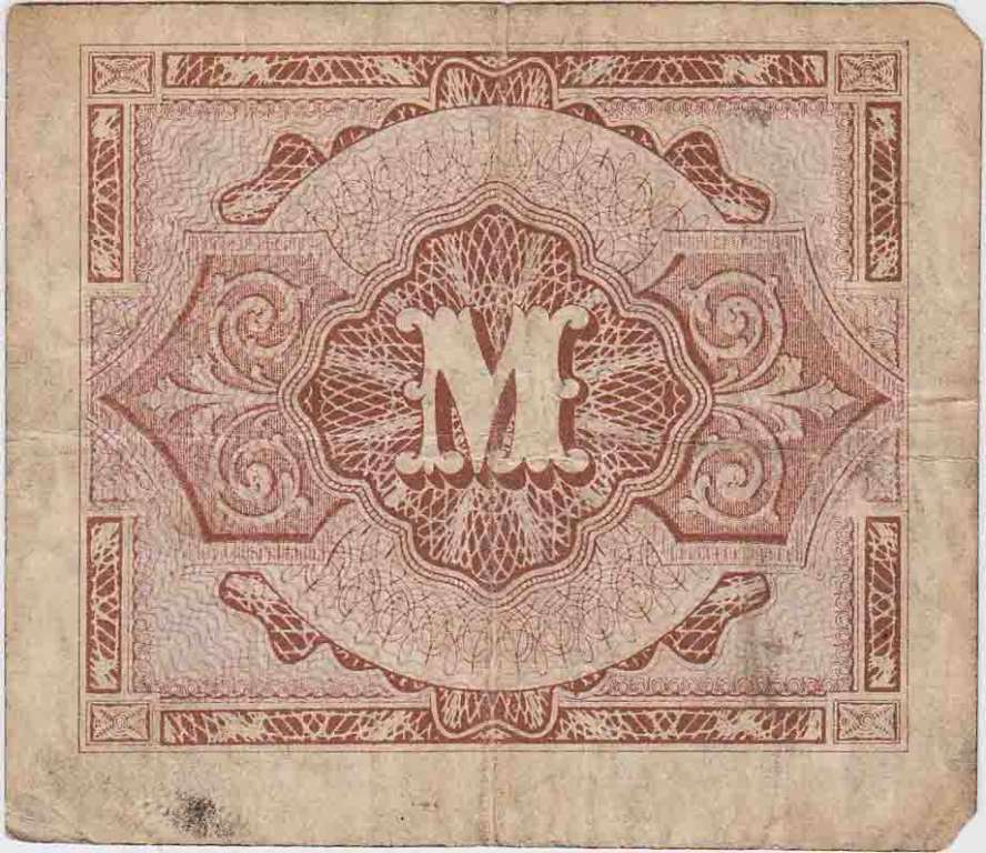 (1944) Банкнота Германия (Оккупация союзниками) 1944 год 1 марка    F