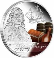 (№2009km100) Монета Тувалу 2009 год 1 Dollar (Валлийский капитан сэр Генри Морган)