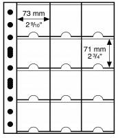 Лист GRANDE M12K на 12 монет в холдерах большого размера с разделителем. Упак (5 шт) Германия 326120