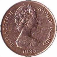 () Монета Соломоновы Острова 1985 год 1  ""   Сталь, покрытая Латунью  UNC