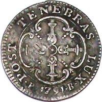 (№1791km89 (geneva)) Монета Швейцария 1791 год 3 Soles