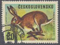 (1966-076) Марка Чехословакия "Заяц"    Животные III Θ