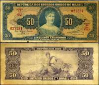 (1961) Банкнота Бразилия 1961 год 50 крузейро "Изабелла"   VF