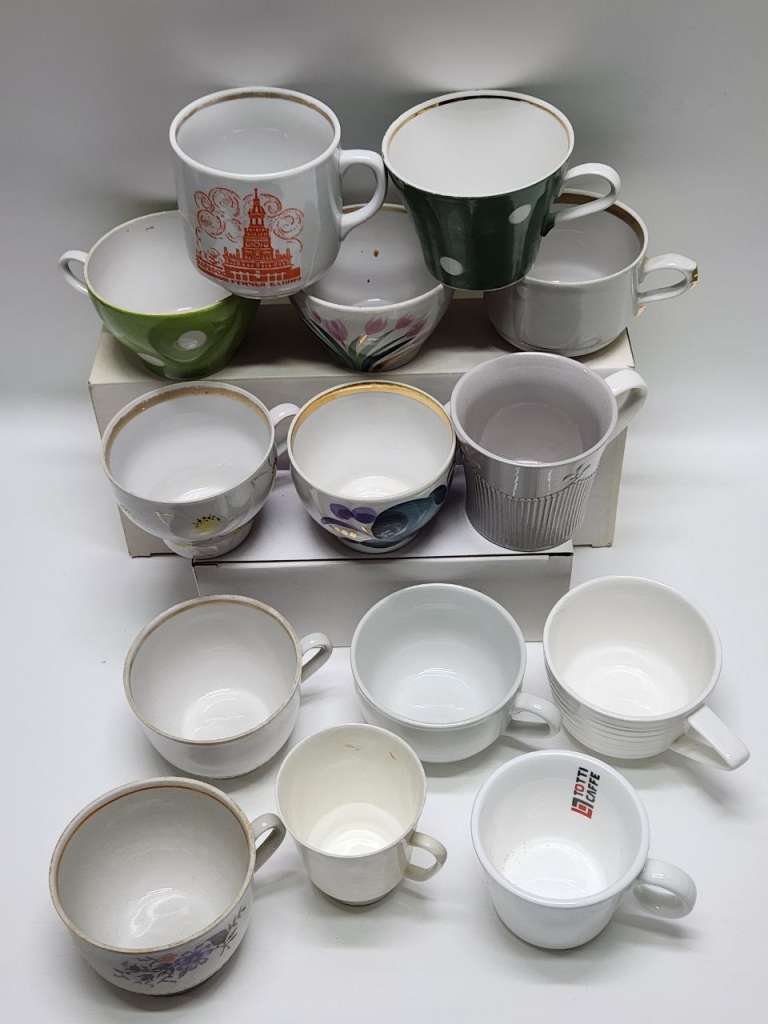 Кружки чашки чайные разные 14 шт 