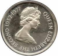 (№1977km31a) Монета Гернси 1977 год 25 Pence (Королевы Серебряный Юбилей)