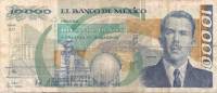 (,) Банкнота Мексика 1991 год 10 000 песо "Ласаро Карденас"   UNC