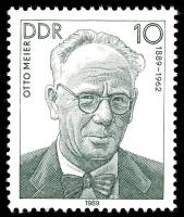 (1989-004) Марка Германия (ГДР) "Отто Мейер"    Деятели Рабочего движения III Θ