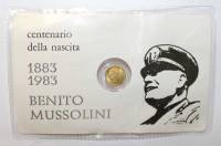 (1983) Монета-фантазия Италия 1983 год 10 лир "Муссолини. 100 лет со дня рождения"   Буклет
