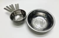 Посуда для приготовления, нержавеющая сталь, 2 миски + 6 кокотниц