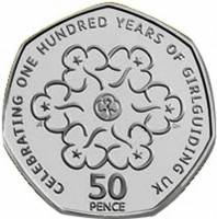 () Монета Великобритания 2010 год 50 пенсов ""   Медь-Никель  AU