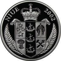 () Монета Остров Ниуэ 2002 год 10  ""   Биметалл (Серебро - Ниобиум)  AU