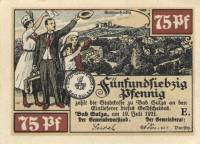 (№1921) Банкнота Германия 1921 год "75 Pfennig"