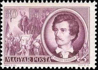 (1952-010) Марка Венгрия "Шандор Петёфи"    Борцы за свободу 1848 года II &Theta;