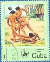 (1985-020) Марка Куба "Игра в мяч"    Выставка почтовых марок, Гавана III Θ