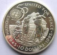 () Монета Намибия 1995 год 10 долларов ""  Биметалл (Серебро - Ниобиум)  UNC