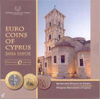 (2016, 8 монет) Набор монет Кипр 2016 год "Религиозные Монументы"   Буклет