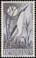 (1960-053) Марка Чехословакия "Ночная цапля"   Водоплавающие птицы II Θ