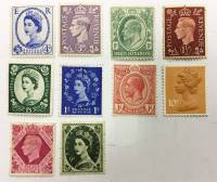 (Смесь годов--) Набор марок Англия "10 шт."  Негашеные  , III O