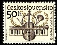 (1984-021) Марка Чехословакия "Музыкальные инструменты" ,  III Θ