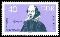 (1964-008) Марка Германия (ГДР) "Уильям Шекспир"    Известные художники II Θ