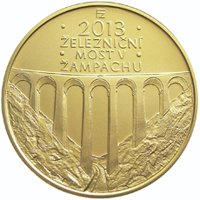 (№2013km142) Монета Чехия 2013 год 5,000 Korun (Железнодорожный мост в Žampach)