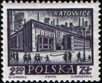 (1960-068) Марка Польша "Катовице"   Исторические города №2 III O