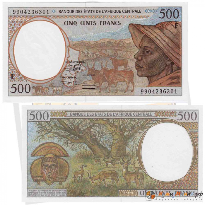() Банкнота Центрально-Африканская Республика Без даты год 500  &quot;&quot;   UNC