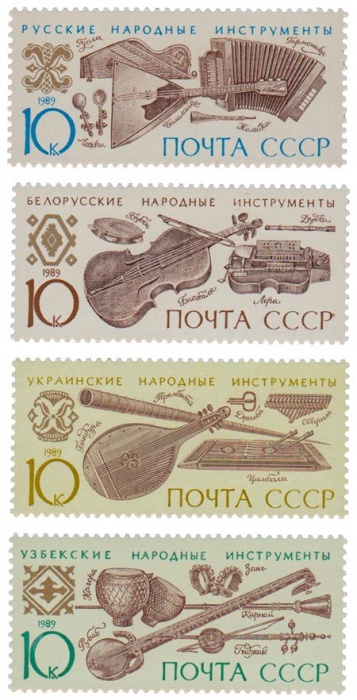 (1989-)Жетон СССР &quot;Музыкальные инструменты народов СССР&quot;    III O