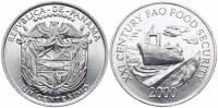 (2000) Монета Панама 2000 год 1 сентесимо "ФАО Корабль Продовольственная безопасность"  Алюминий  UN