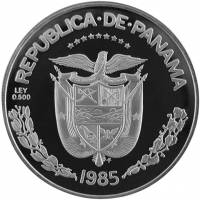 (№1985km105) Монета Панама 1985 год 20 Balboas (Открытие Тихого океана)