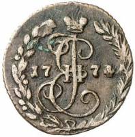 (1774, ЕМ) Монета Россия-Финдяндия 1774 год 1/2 копейки   Деньга Медь  XF